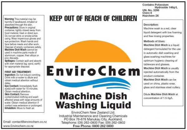 Machine Dish Washing Liquid EnviroChem